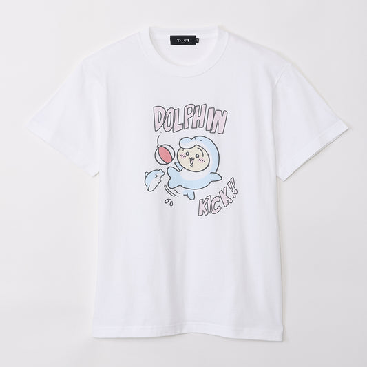 ちいかわ水族館 Tシャツ ドルフィンキック ホワイト(イカミラー付)