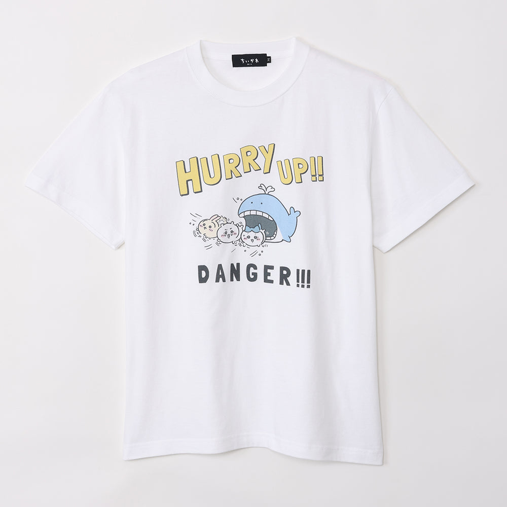 Chiikawa Aquarium T-shirt Hurry Up White (with Squid Mirror)