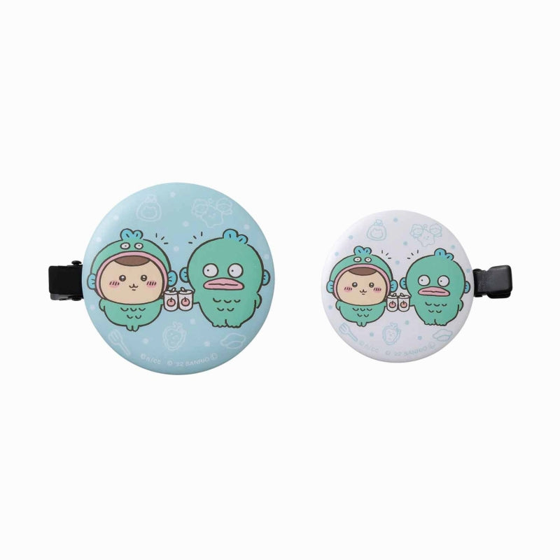 吉伊卡哇×三麗鷗角色 鐵夾前髮夾(栗子饅頭・半魚丼)