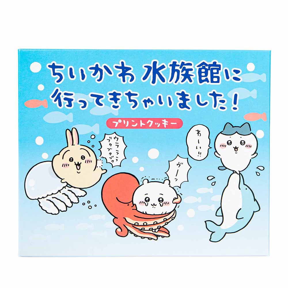 Chiikawa I Went to Aquarium! Chocolate Langue de Chat Print Cookies