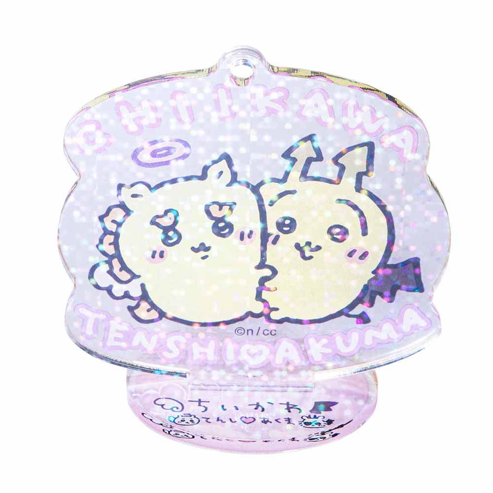 치이카와 천사 & 악마 액션 스탠드가 되는 홀로그램 아크릴 키홀더 (시사와 우사기)