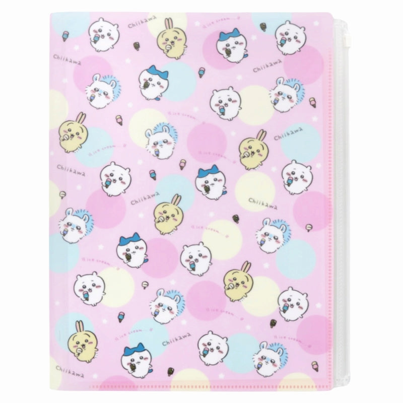 Chiikawa Clear File 6P + Zipper Case (Ice)