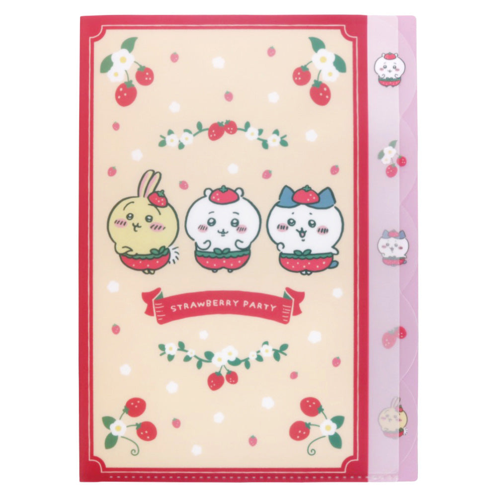 Chiikawa Die-Cut Clear File 5P (Strawberry Pants)