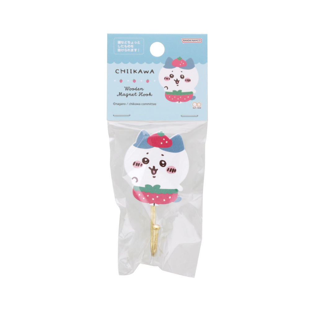 Chiikawa Wooden Magnet Hook (Strawberry Pants Hachiware)