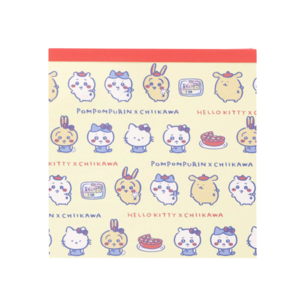 ちいかわ×サンリオキャラクターズ スクエアメモ(クリーム)