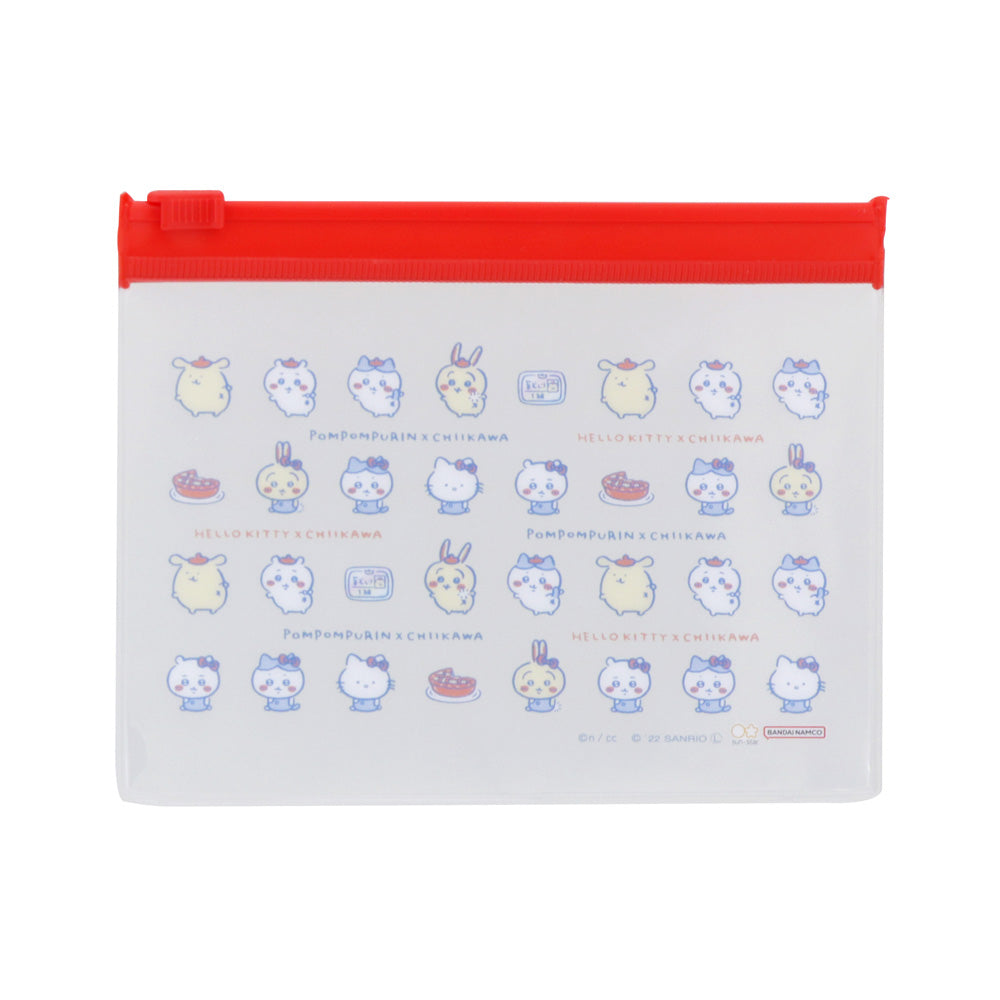 Chiikawa x Sanrio Characters Case-Attached Flake Stickers (Red)