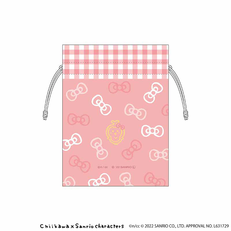 吉伊卡哇×三丽鸥角色 小束口袋(HELLO KITTY×CHIIKAWA)