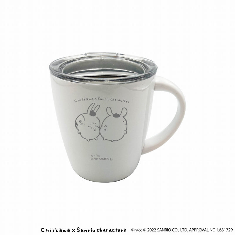 ちいかわ×サンリオキャラクターズ 蓋付きステンレスマグ(ポムポムプリンうさぎ)