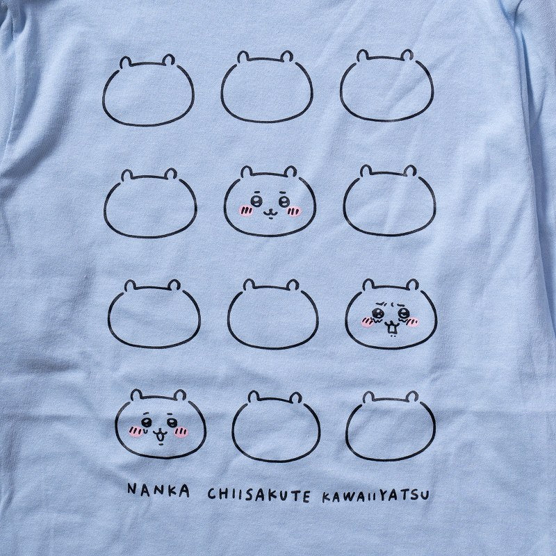 吉伊卡哇 脸部 L/S T恤(浅蓝色)