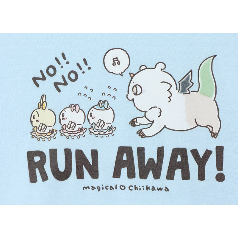 매지컬 치이카와 티셔츠 RUN AWAY 라이트 블루