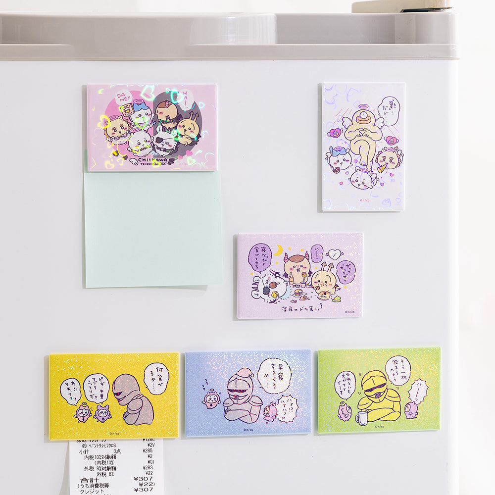 吉伊卡哇 天使?恶魔 镭射方形磁铁(吃什么呢...)