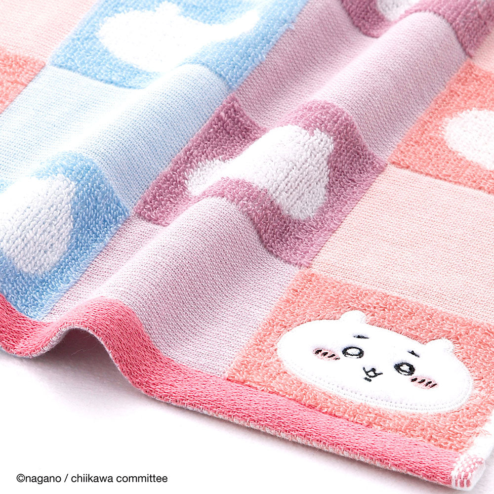 ちいかわ フェイスタオル(パターン ピンク)