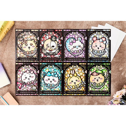 Chiikawa Magical Chiikawa Stained Glass Style Clear File (Kurimanju)