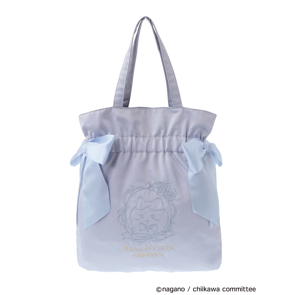 [Pre-order] Chiikawa Maison de FLEUR Embroidered Double Ribbon Tote Bag (Hachiware)