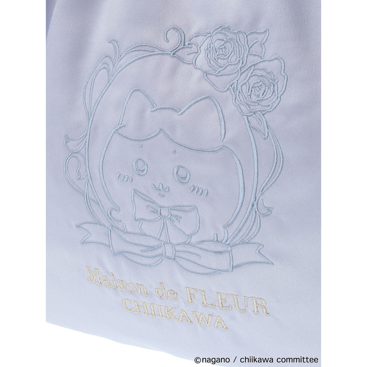 [Pre-order] Chiikawa Maison de FLEUR Embroidered Double Ribbon Tote Bag (Hachiware)