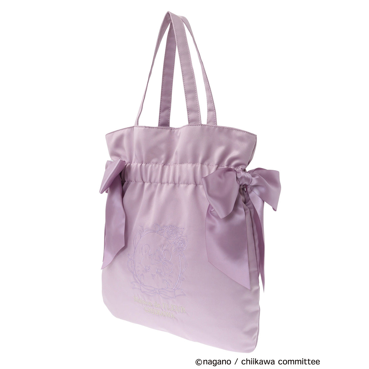[Pre-order] Chiikawa Maison de FLEUR Embroidered Double Ribbon Tote Bag (Momonga)