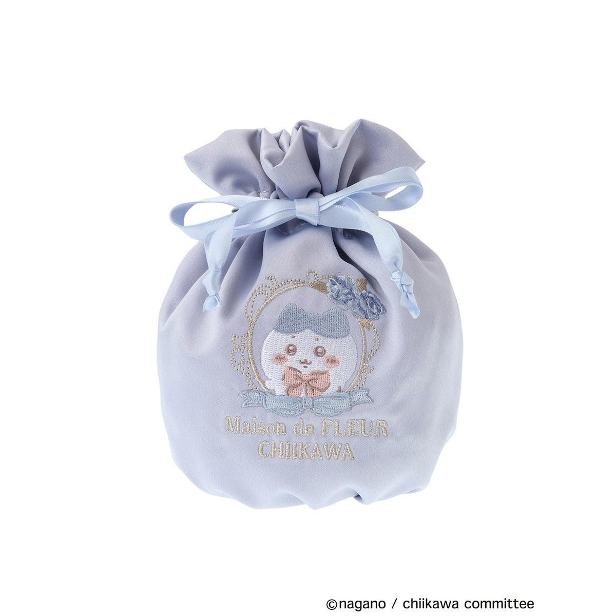 [Pre-order] Chiikawa Maison de FLEUR Embroidered Drawstring Bag (Hachiware)