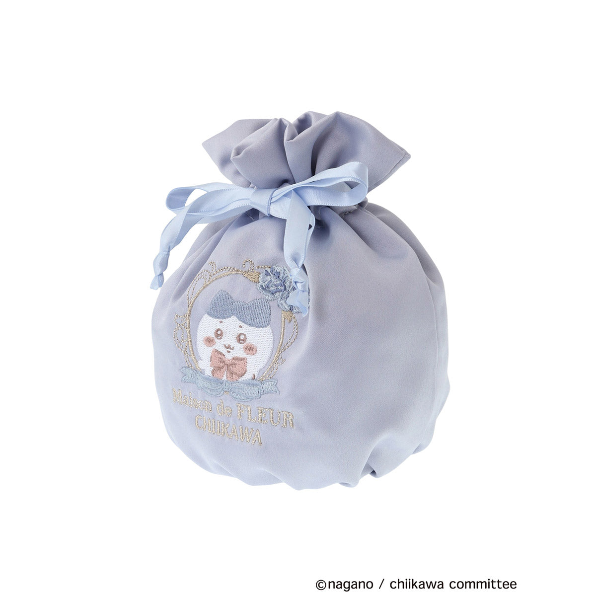 [Pre-order] Chiikawa Maison de FLEUR Embroidered Drawstring Bag (Hachiware)