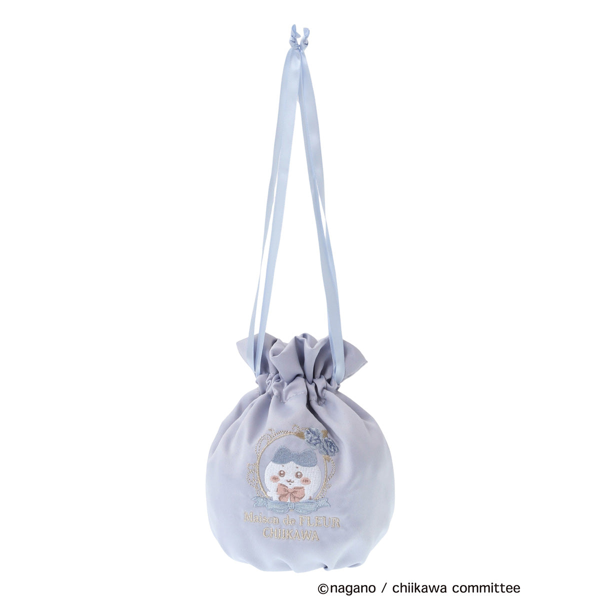 [Pre-order] Chiikawa Maison de FLEUR Embroidered Drawstring Bag (Hachiware)