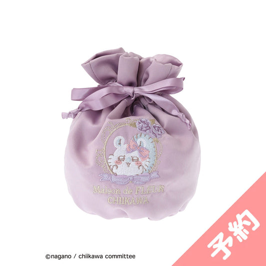 [Pre-order] Chiikawa Maison de FLEUR Embroidered Drawstring Bag (Momonga)