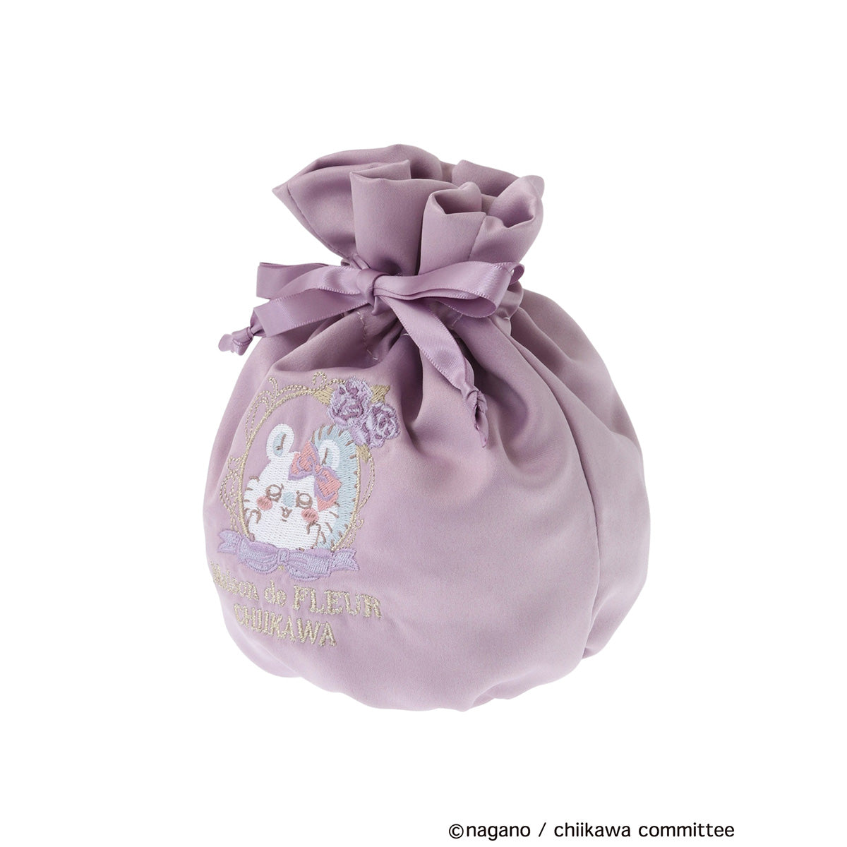 [Pre-order] Chiikawa Maison de FLEUR Embroidered Drawstring Bag (Momonga)