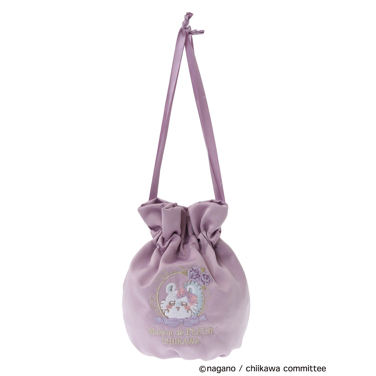 [Pre-order] Chiikawa Maison de FLEUR Embroidered Drawstring Bag (Momonga)