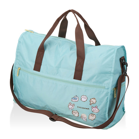 吉伊卡哇 可折叠波士顿包 (薄荷色圆圈)