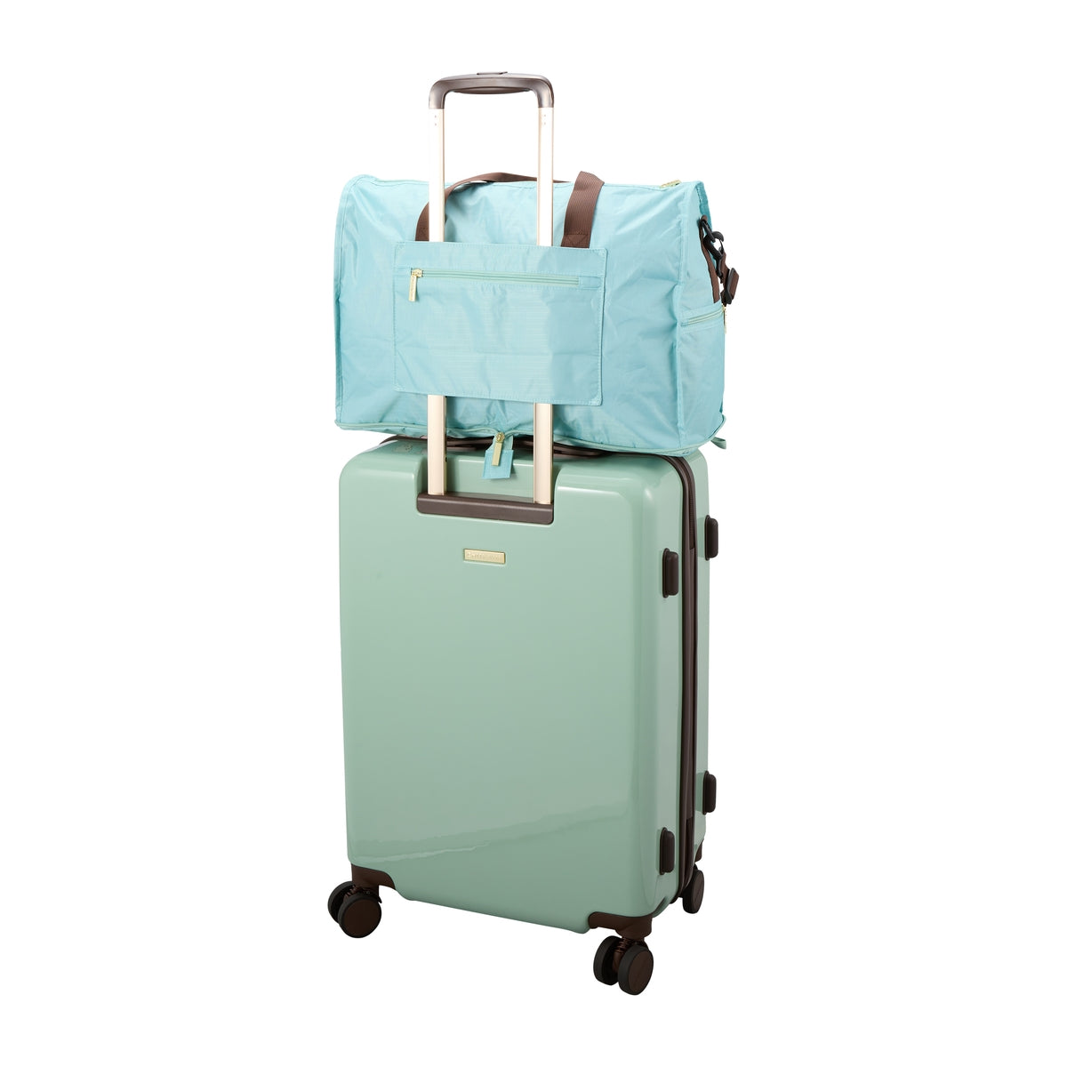 吉伊卡哇 可折叠波士顿包 (薄荷色圆圈)