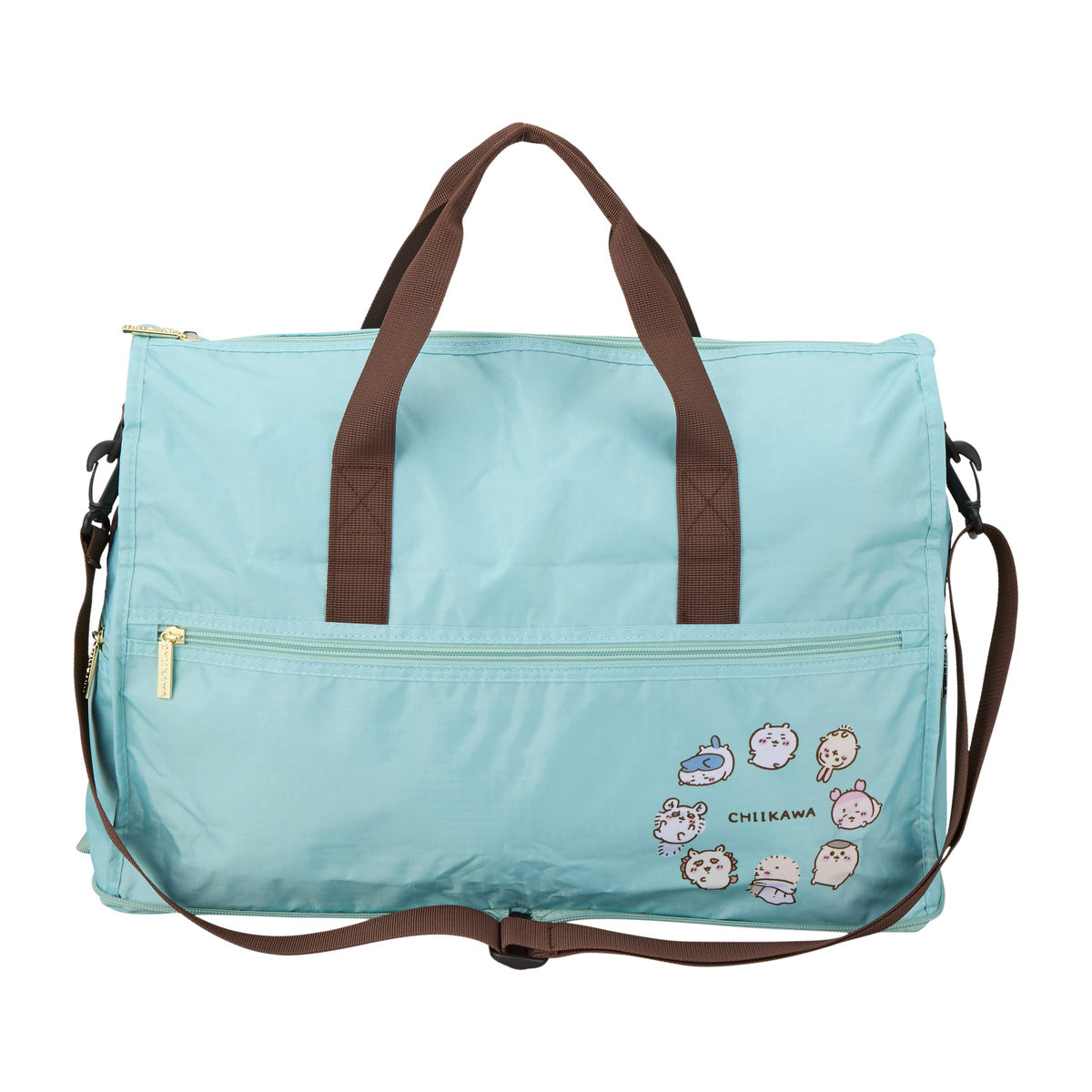 吉伊卡哇 可折叠波士顿包 (薄荷色圆圈)