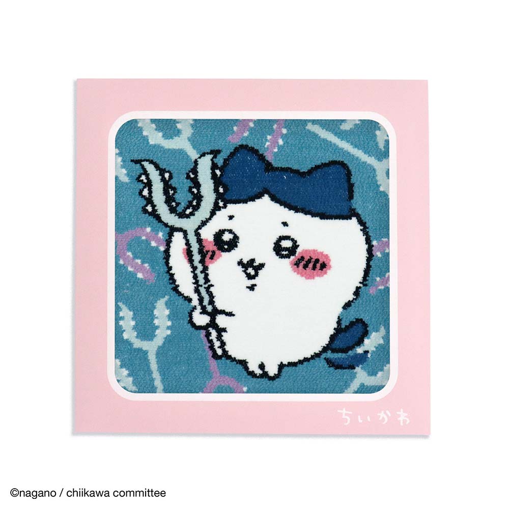 Chiikawa Chenille Woven Towel Handkerchief (Sasumata Blue)