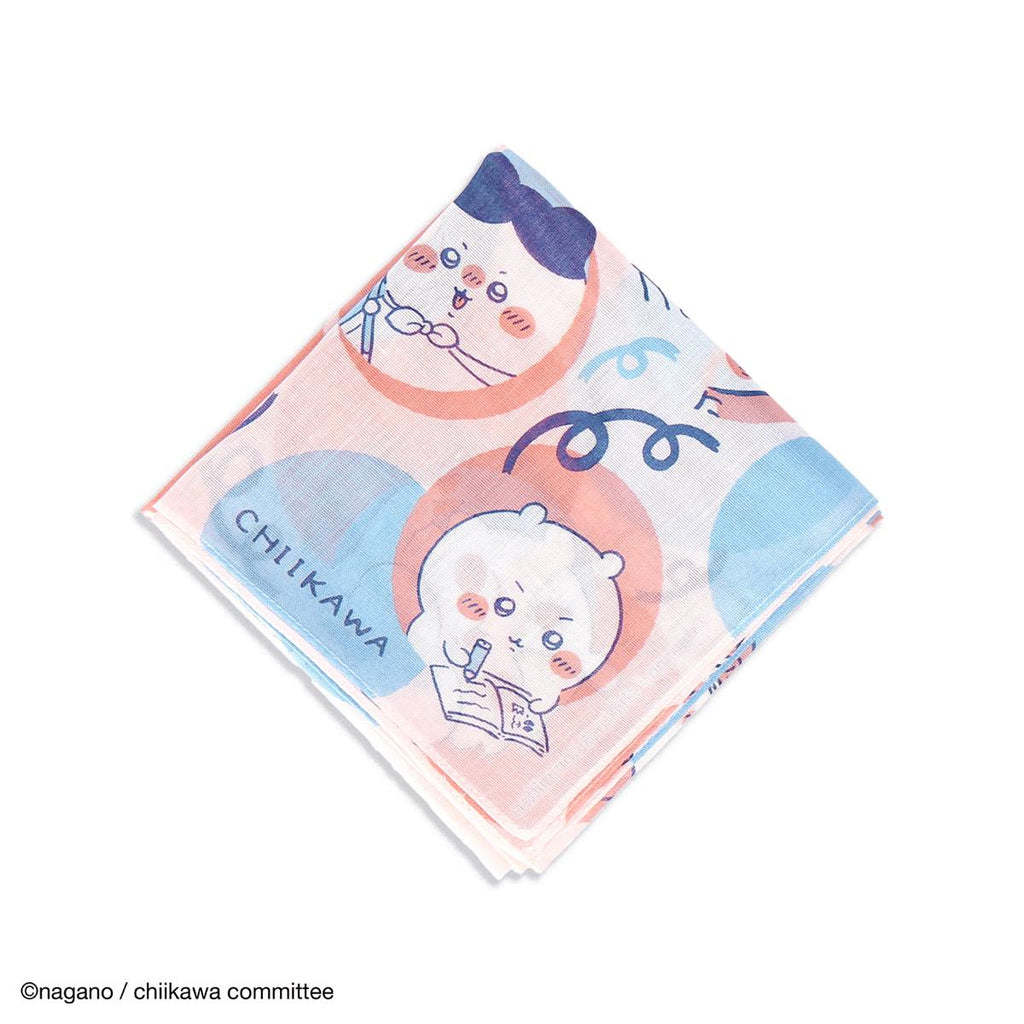 ちいかわ ハンカチ（ドット ピンク）