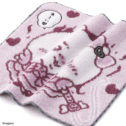 Chiikawa Towel Handkerchief (Evil Version - Pink)