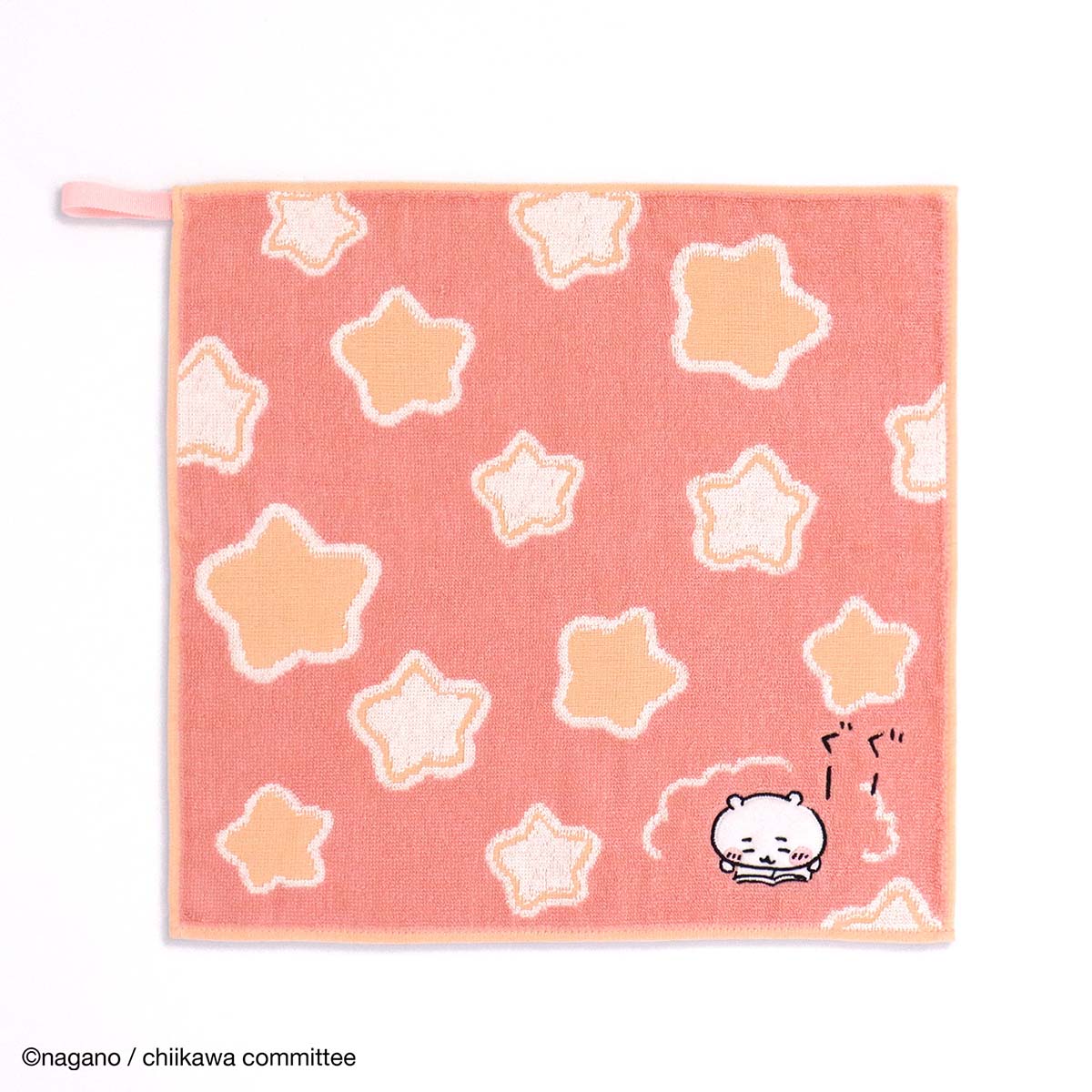Chiikawa Loop-Handled Wash Towel (Suyā Pink)