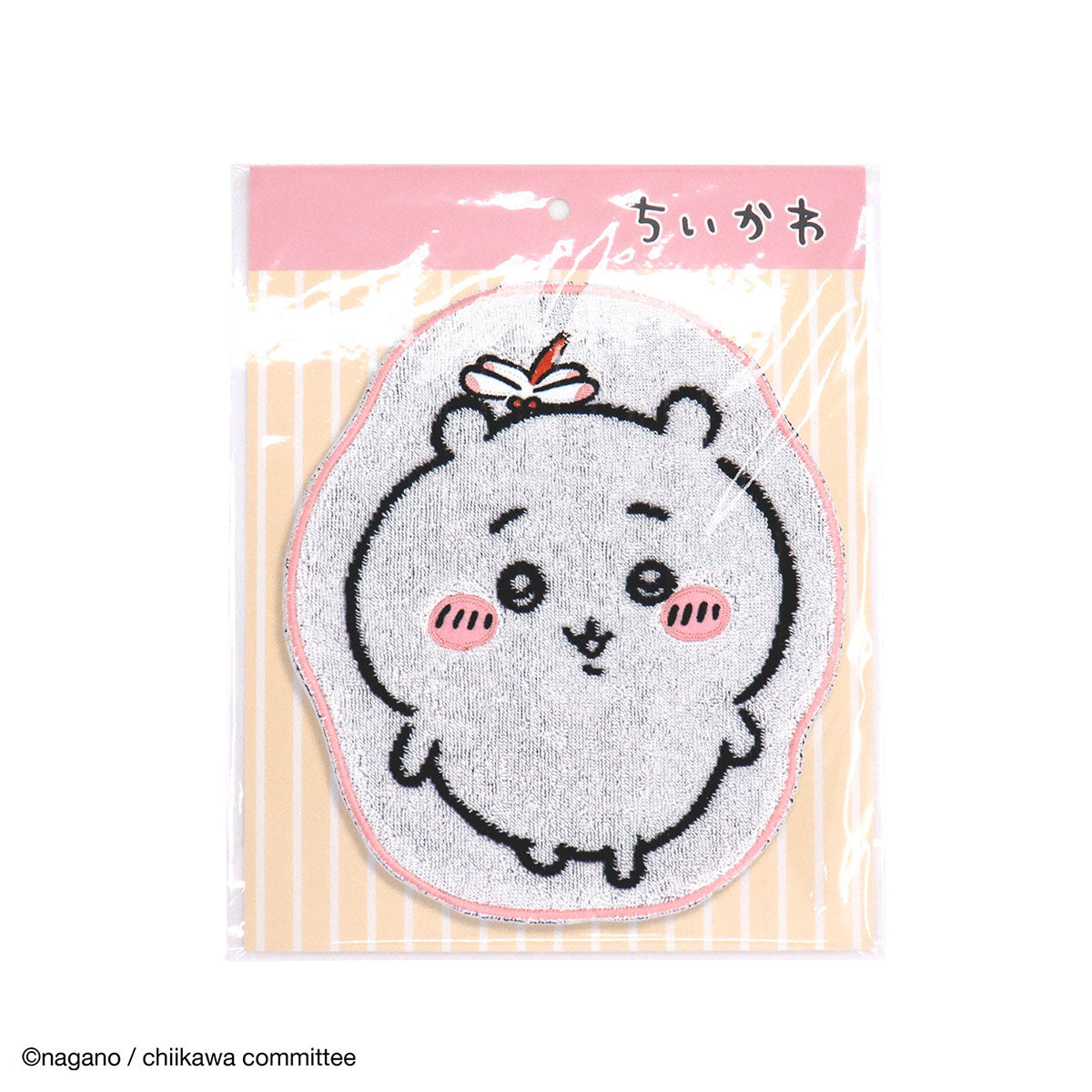 ちいかわ ダイカットタオルハンカチ（ピンク）