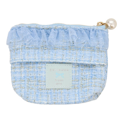 Chiikawa Tweed Tissue Pouch (Hachiware Ribbon)