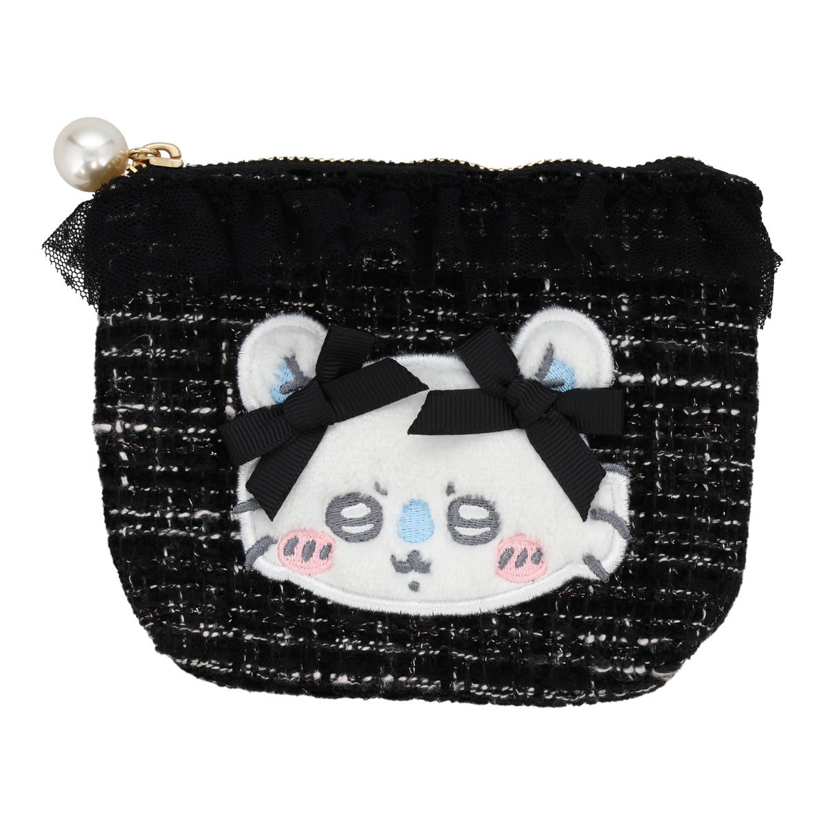 ちいかわ ツイードティッシュポーチ（モモンガリボン）