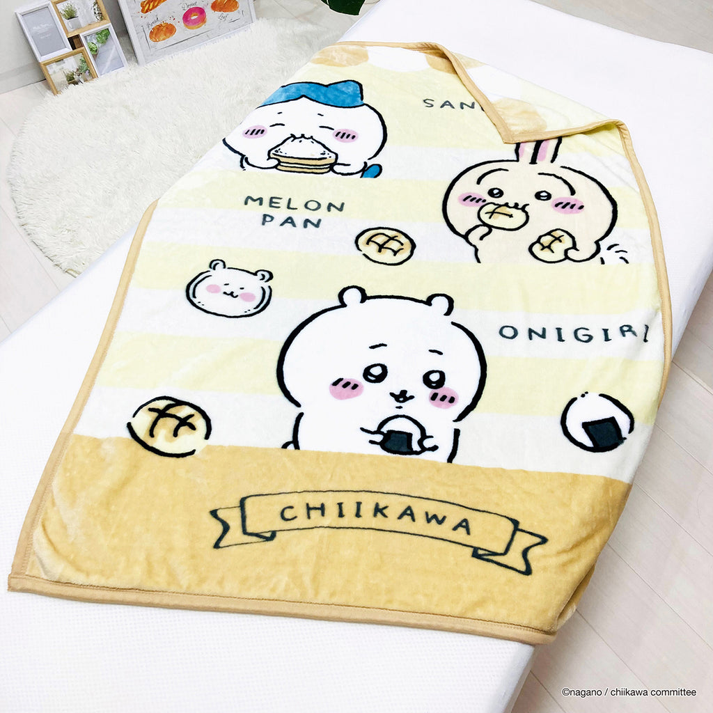 Chiikawa Junior Size Blanket (Rice Balls and Bread)