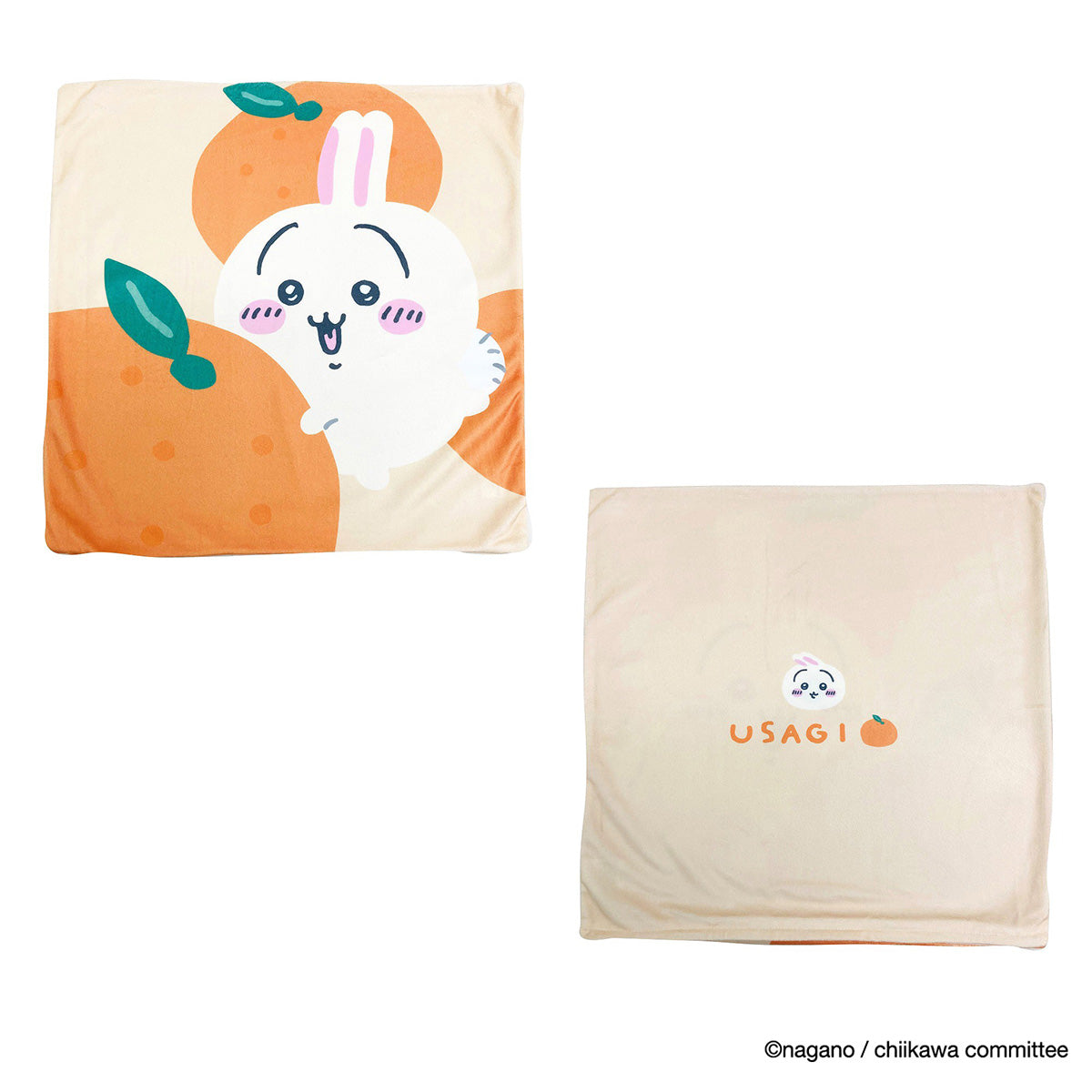 Chiikawa Cushion Cover (Usagi, Tangerines)
