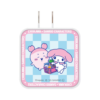 Chiikawa × Sanrio Characters USB/USB Type-C AC Adapter (Furuhonya & My Melody)