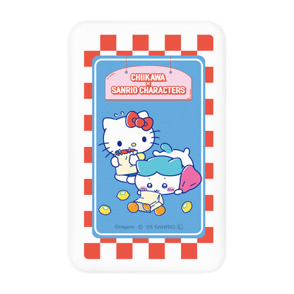 치이카와 × 산리오 캐릭터즈 MagSafe 호환 무선 리튬 충전기 5000mAh (가르마 & 헬로키티)