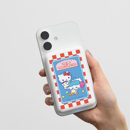 치이카와 × 산리오 캐릭터즈 MagSafe 호환 무선 리튬 충전기 5000mAh (가르마 & 헬로키티)