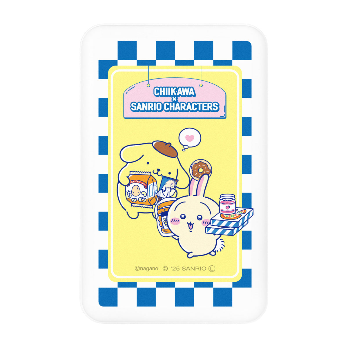 ちいかわ×サンリオキャラクターズ スーパーマーケットなMagSafe対応 ワイヤレスリチウム充電器 5000mAh（うさぎ＆ポムポムプリン）