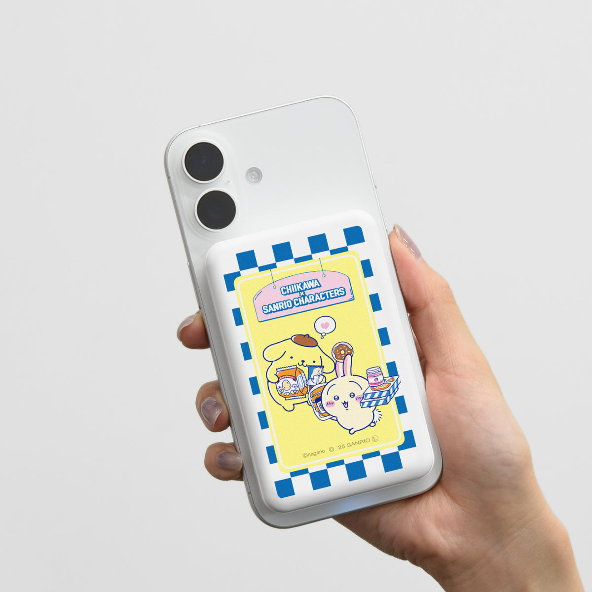 ちいかわ×サンリオキャラクターズ スーパーマーケットなMagSafe対応 ワイヤレスリチウム充電器 5000mAh（うさぎ＆ポムポムプリン）