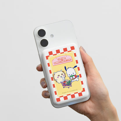ちいかわ×サンリオキャラクターズ スーパーマーケットなMagSafe対応 ワイヤレスリチウム充電器 5000mAh（シーサー＆ポチャッコ）