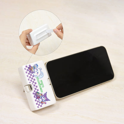 치이카와 × 산리오 캐릭터즈 Lightning/Type-C 커넥터 포함 리튬 이온 충전기 4000mAh (하늘다람쥐 & 쿠로미)