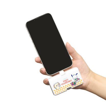 ちいかわ×サンリオキャラクターズ スーパーマーケットなLightning／Type-Cコネクタ付き リチウムイオン充電器 4000mAh（シーサー＆ポチャッコ）