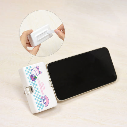 치이카와 × 산리오 캐릭터즈 Lightning/Type-C 커넥터 포함 리튬 이온 충전기 4000mAh (헌책방 & 마이멜로디)
