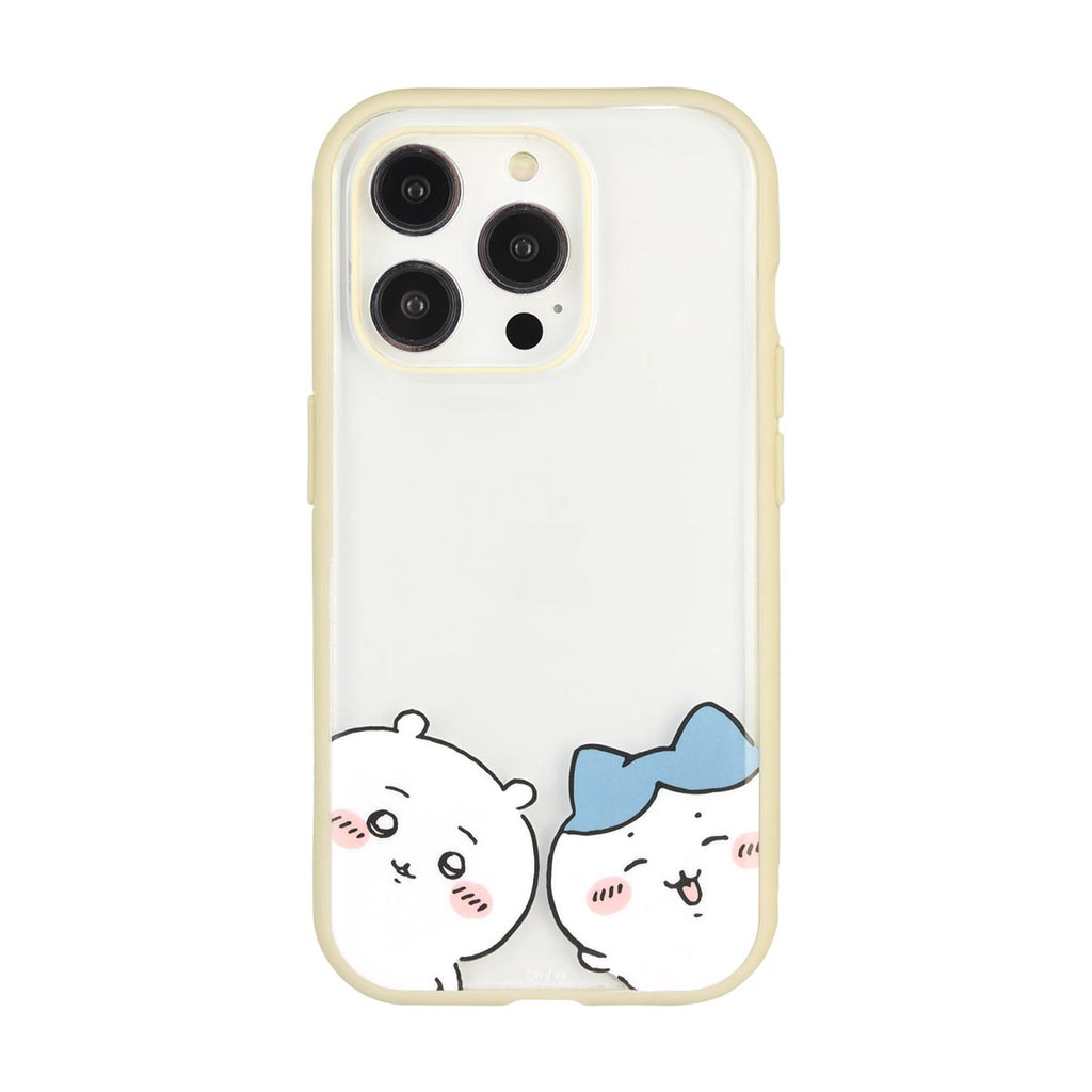 Chiikawa IIIIfit Clear iPhone-Compatible Case (Chiikawa & Hachiware Peekaboo)