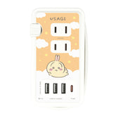 Chiikawa AC Tap with USB/USB Type-C (Usagi)