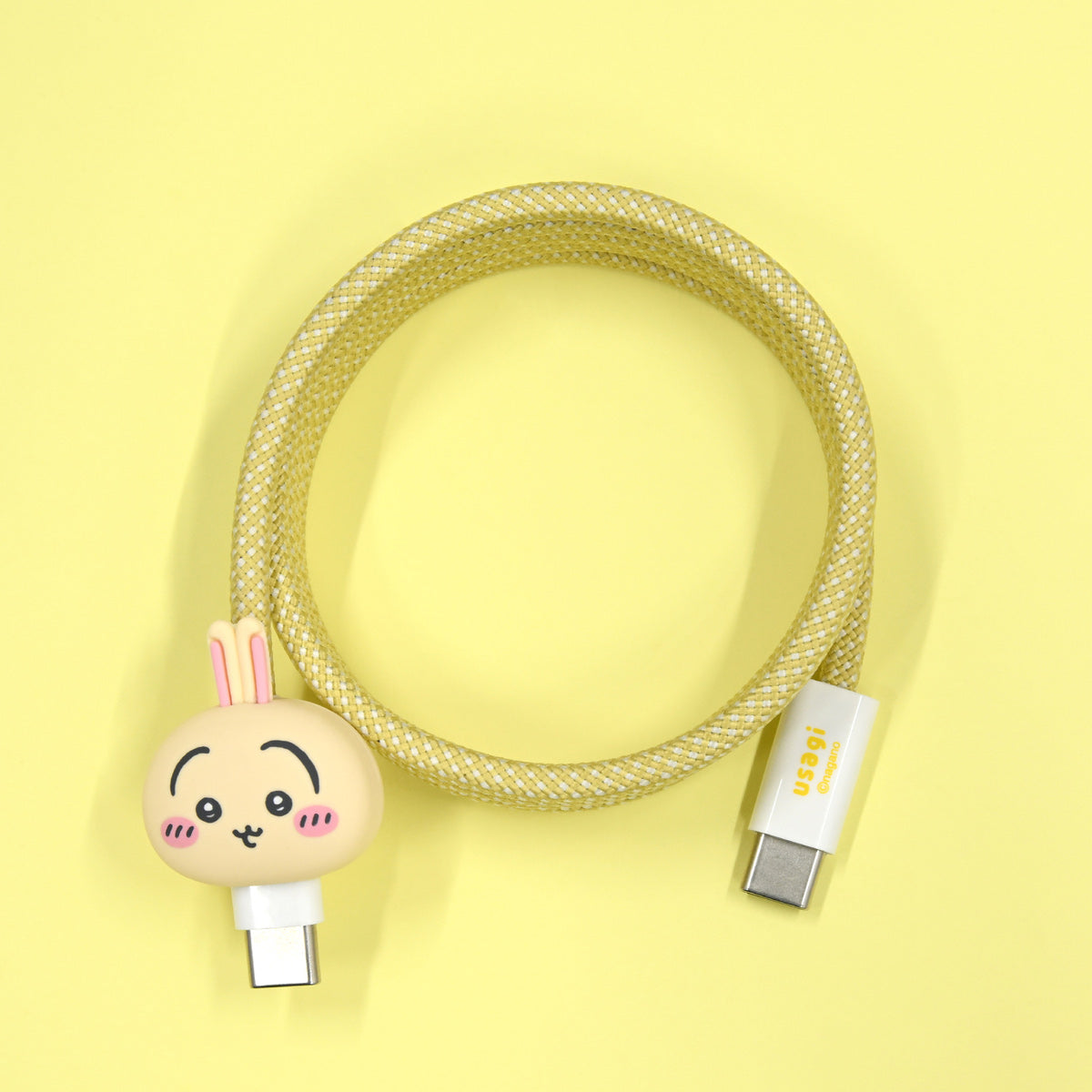 吉伊卡哇 支持PD60W USB2.0 Type-C 吊飾磁吸數據線 (兔兔)